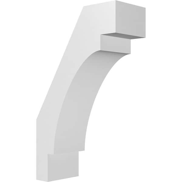 Ekena Millwork 5 1/2-in. W x 12-in. D x 20-in. H Merced Architectural Grade PVC Knee Brace BRCP055X12X20MRC - main